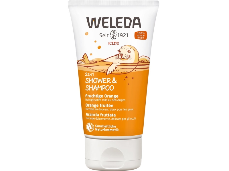 WELEDA Kids 2in1 Shower & Shampoo Fruchtige Orange 150 ml