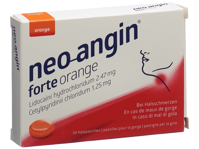 NEO-ANGIN Forte pastilles pour la gorge orange 24 pièces