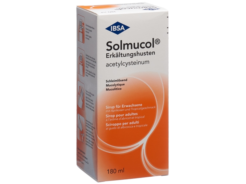 SOLMUCOL toux grasse sirop 200 mg/10ml 180 ml