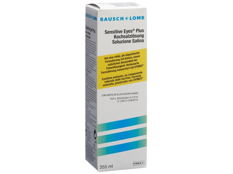 BAUSCH & LOMB Solution saline sensitive eyes plus 355 ml