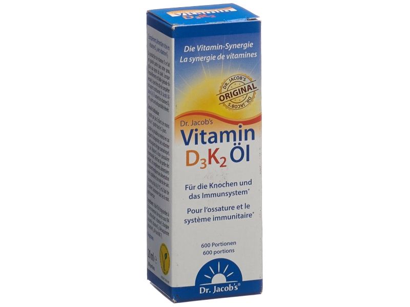DR. JACOB'S Vitamine D3K2 huile 20 ml