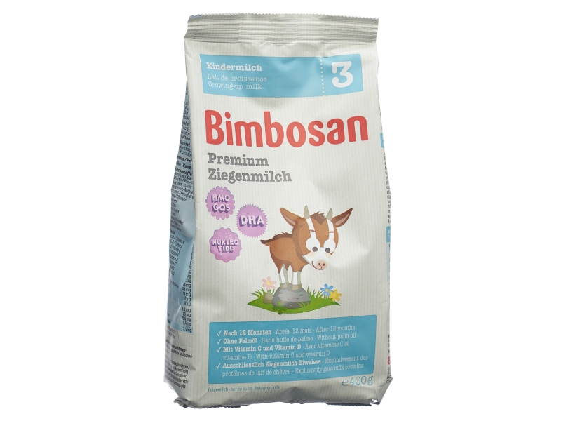 BIMBOSAN Premium lait de chèvre 3 lait de suite recharge 400 g