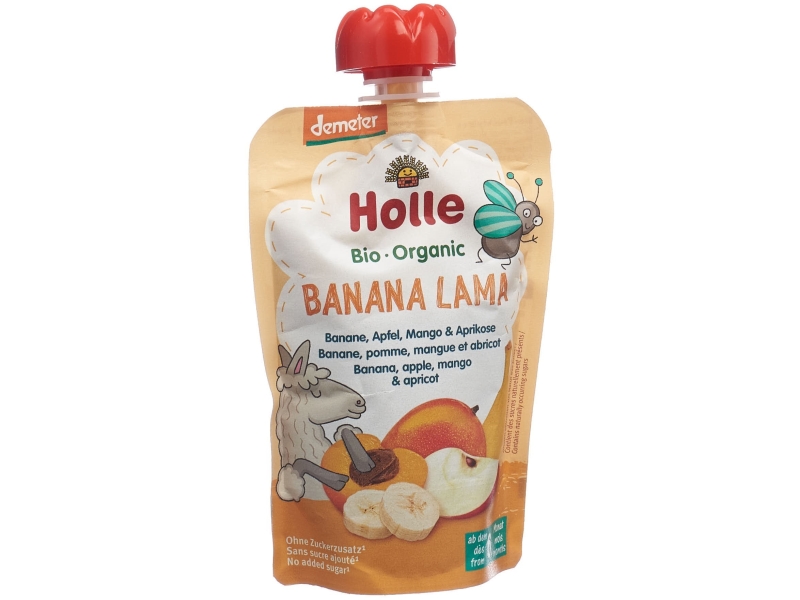 HOLLE Banan Lama Pouchy Bana Apf Mango Apri 100 g