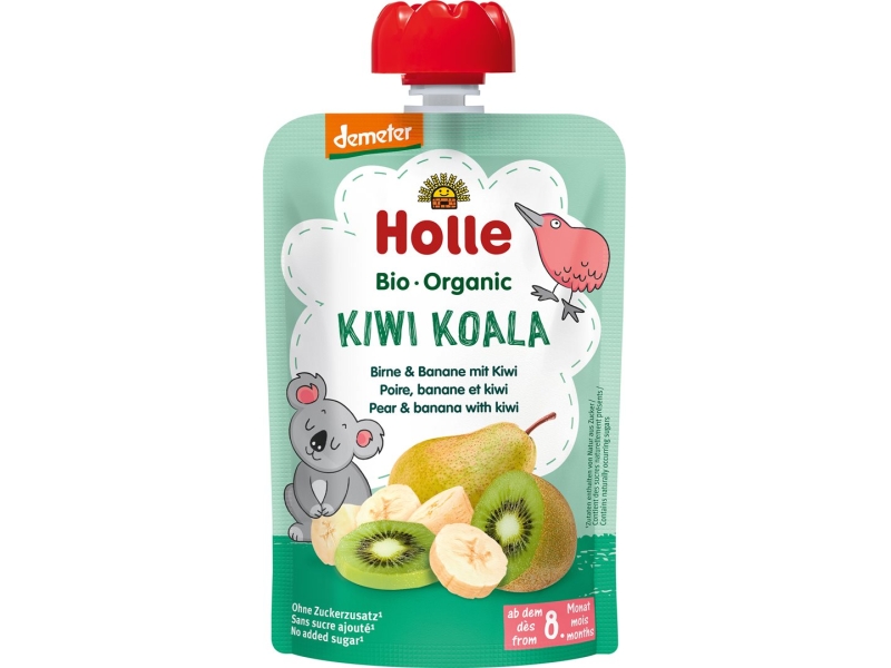 HOLLE Kiwi Koala Pouchy Poire, banane et kiwi bio 100 g