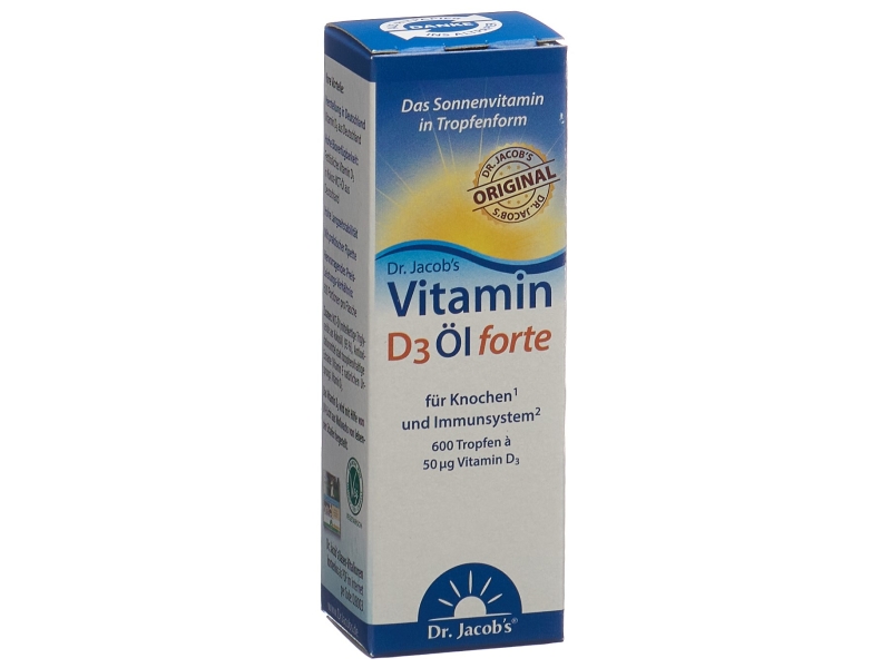 DR. JACOB'S Vitamin D3 Öl forte 20 ml