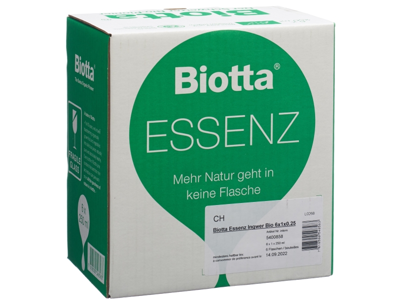 BIOTTA Essenz Ingwer Bio 6 Fl 2.5 dl