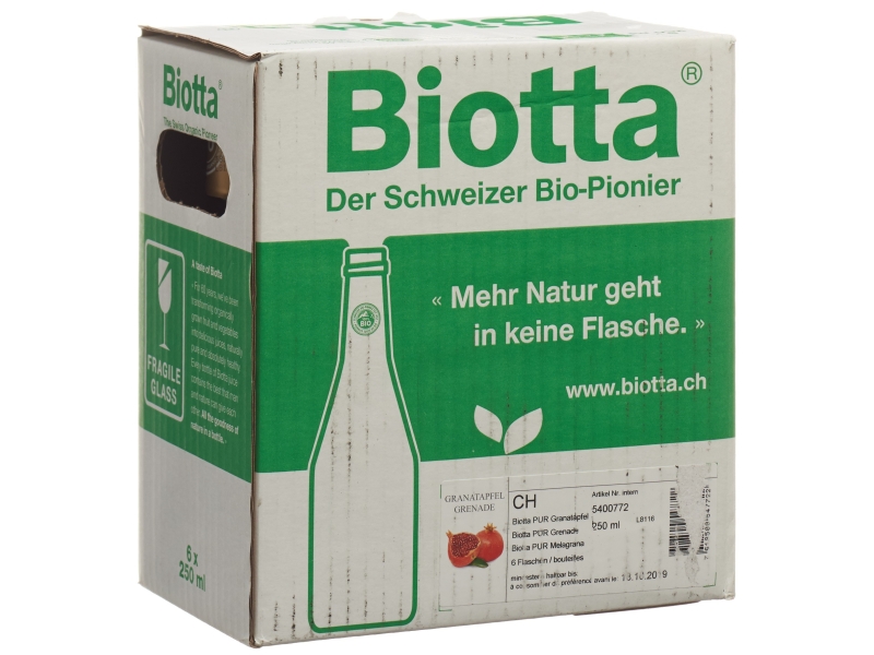 BIOTTA PUR Granatapfel Bio 6 x 2.5 dl