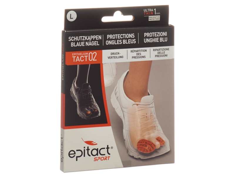 EPITACT SPORT Zehenschutzkappen für blaue Nägel L 34mm 2 Stück